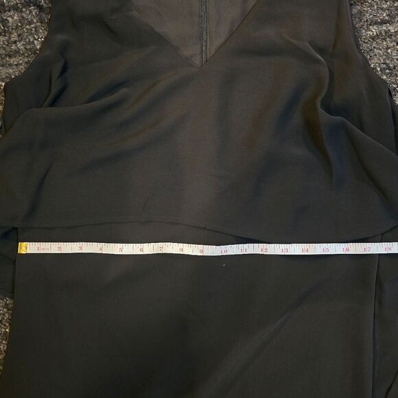 Trina Turk Black Mini Dress with Side Ruffle Women Size Small - Picture 4 of 4